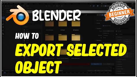 blender export selected